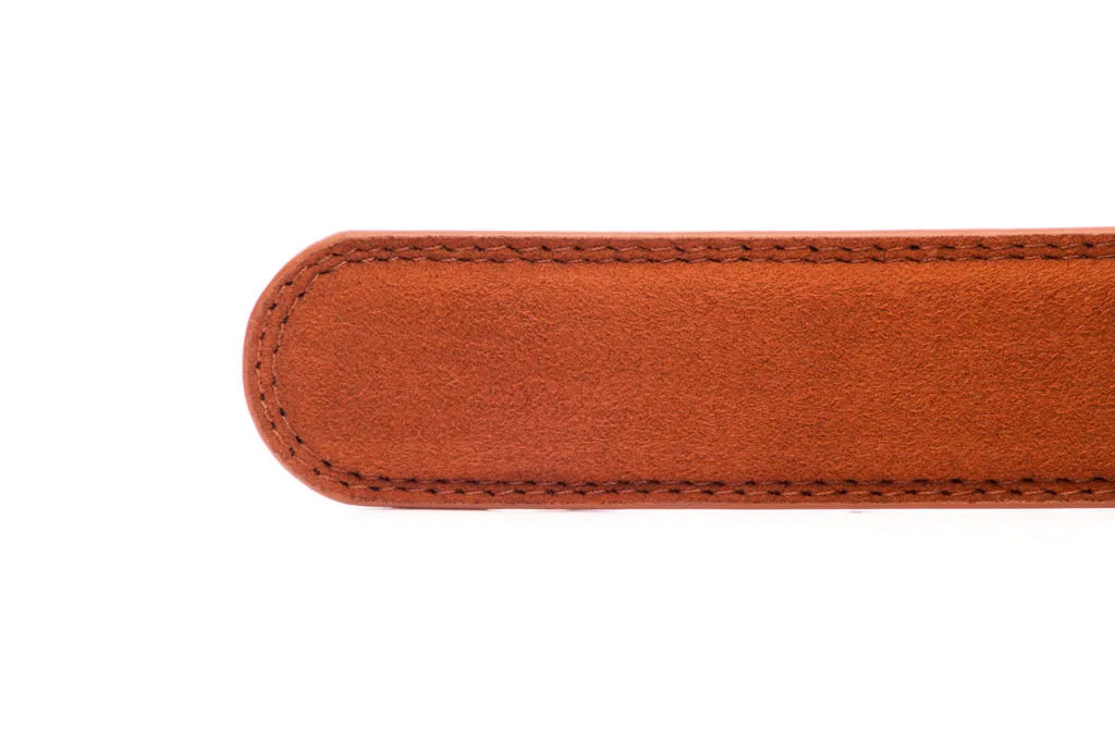 1.25" Cognac Micro-Suede Strap