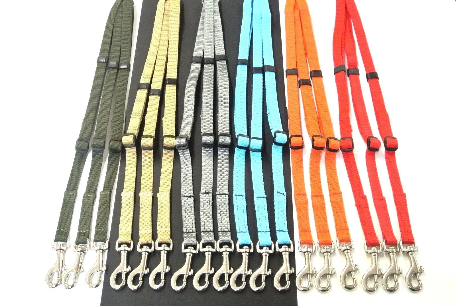 13mm Adjustable Triple 3 Way Splitter Dog Lead Training Leash Strong Durable