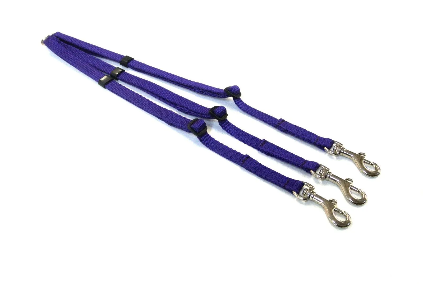 13mm Adjustable Triple 3 Way Splitter Dog Lead Training Leash Strong Durable