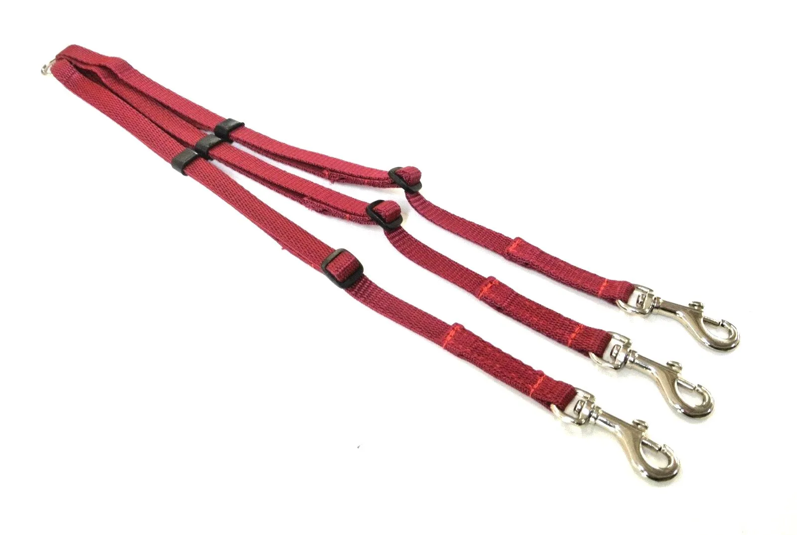 13mm Adjustable Triple 3 Way Splitter Dog Lead Training Leash Strong Durable