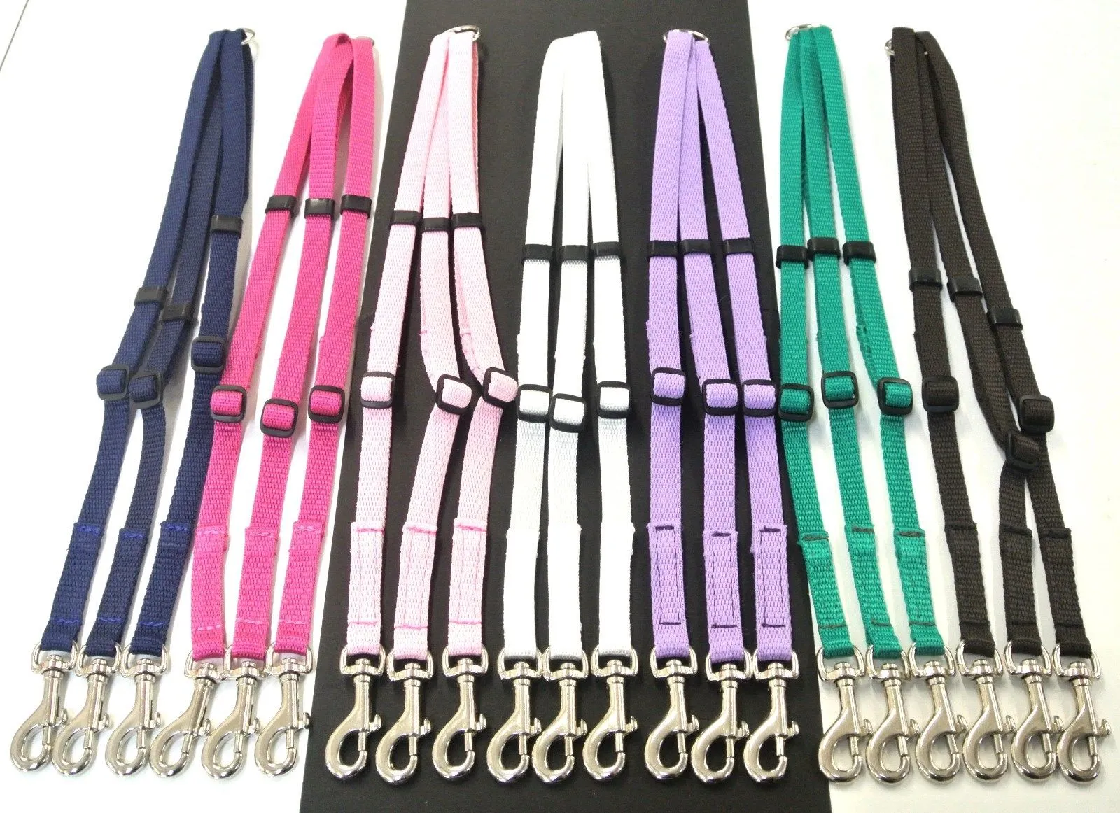 13mm Adjustable Triple 3 Way Splitter Dog Lead Training Leash Strong Durable