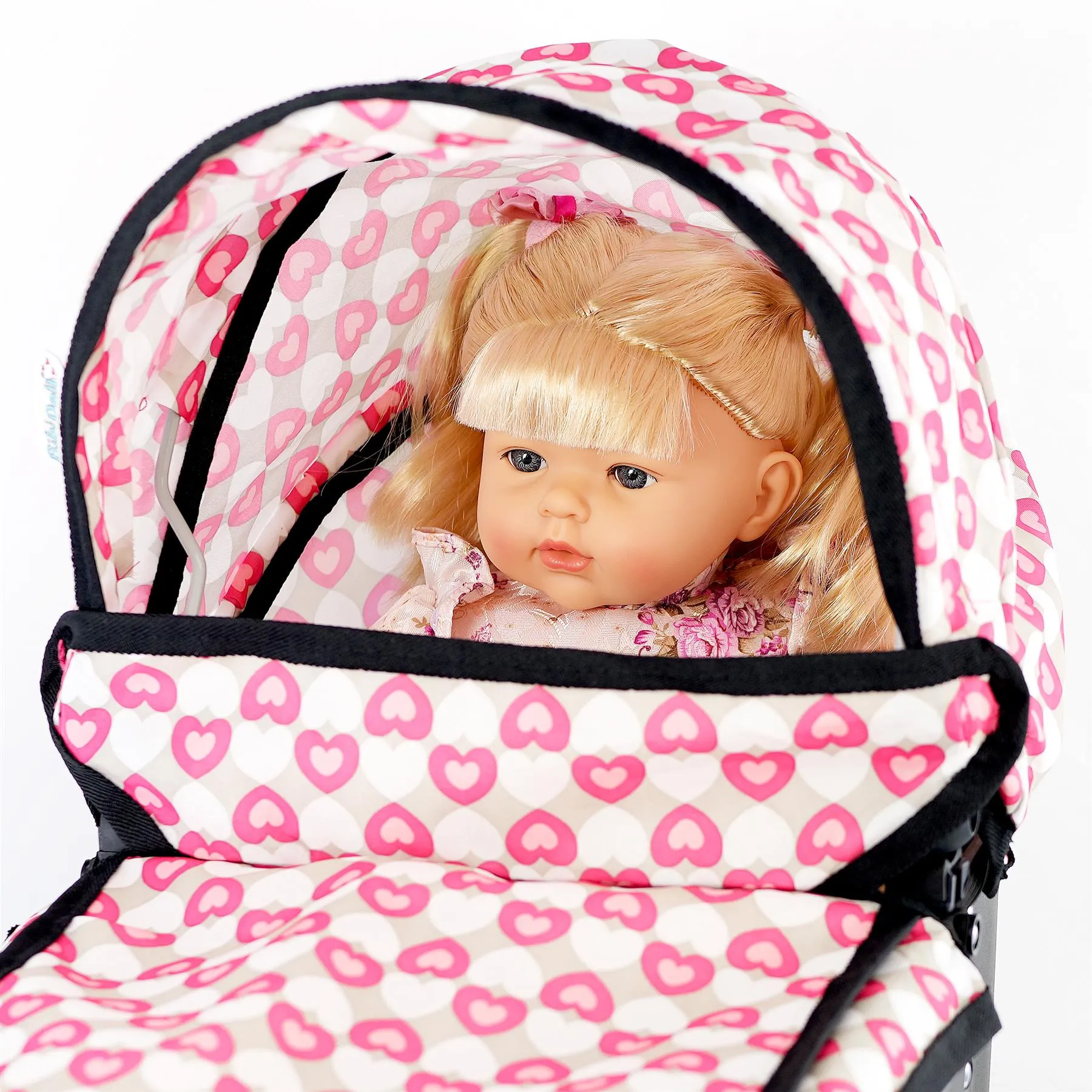 2-In-1 Pink Doll Pram & Carrier