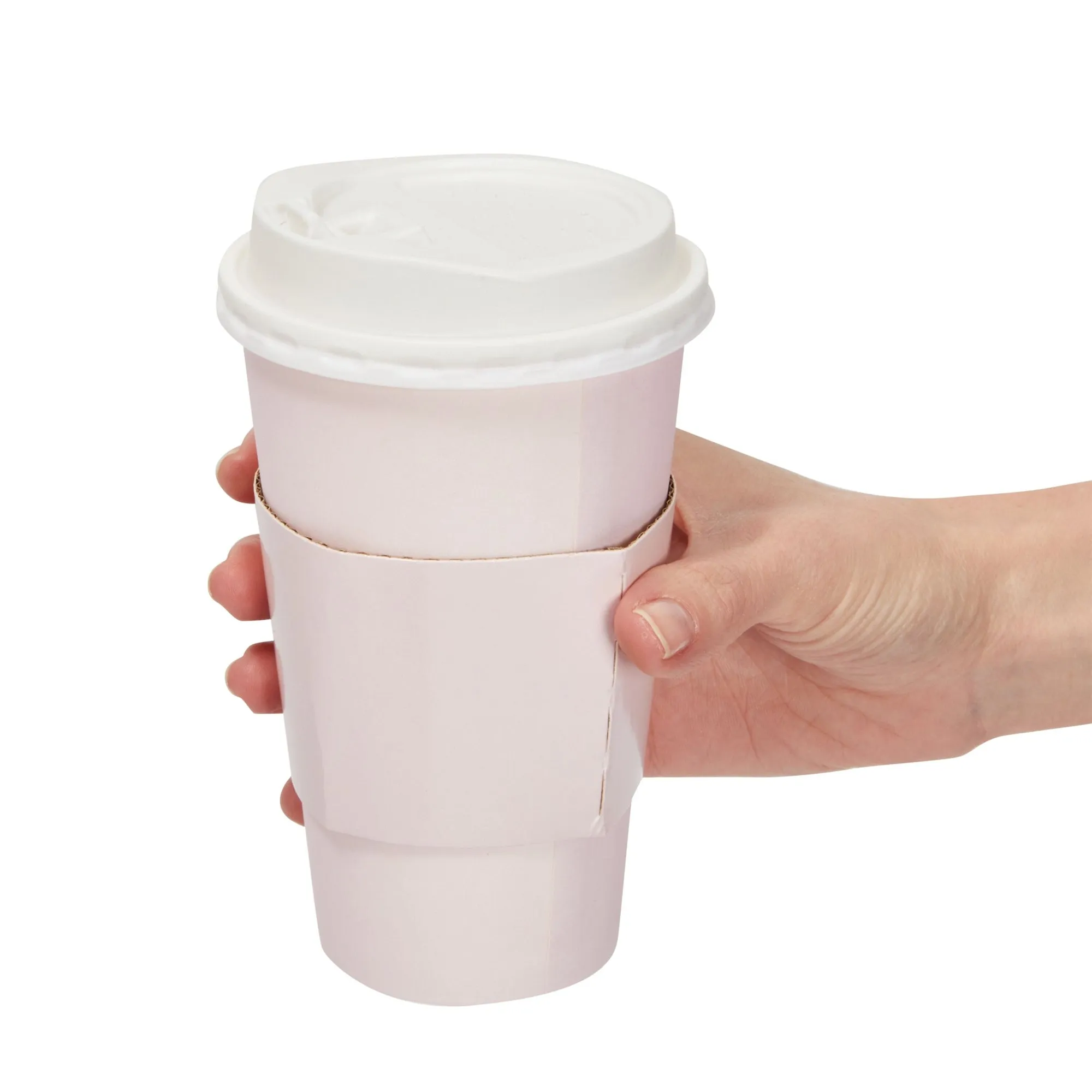 48-Pack 16 oz To Go Coffee Cups with Lids and Sleeves for Baby Shower and Birthday Party Supplies, Home, Restaurant, Cafe, or Store Use (Insulated, Disposable, 4 Pastel Colors)