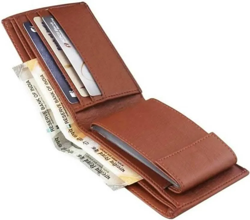 ALBUM BROWN /TAN Wallet 8 Card Slots