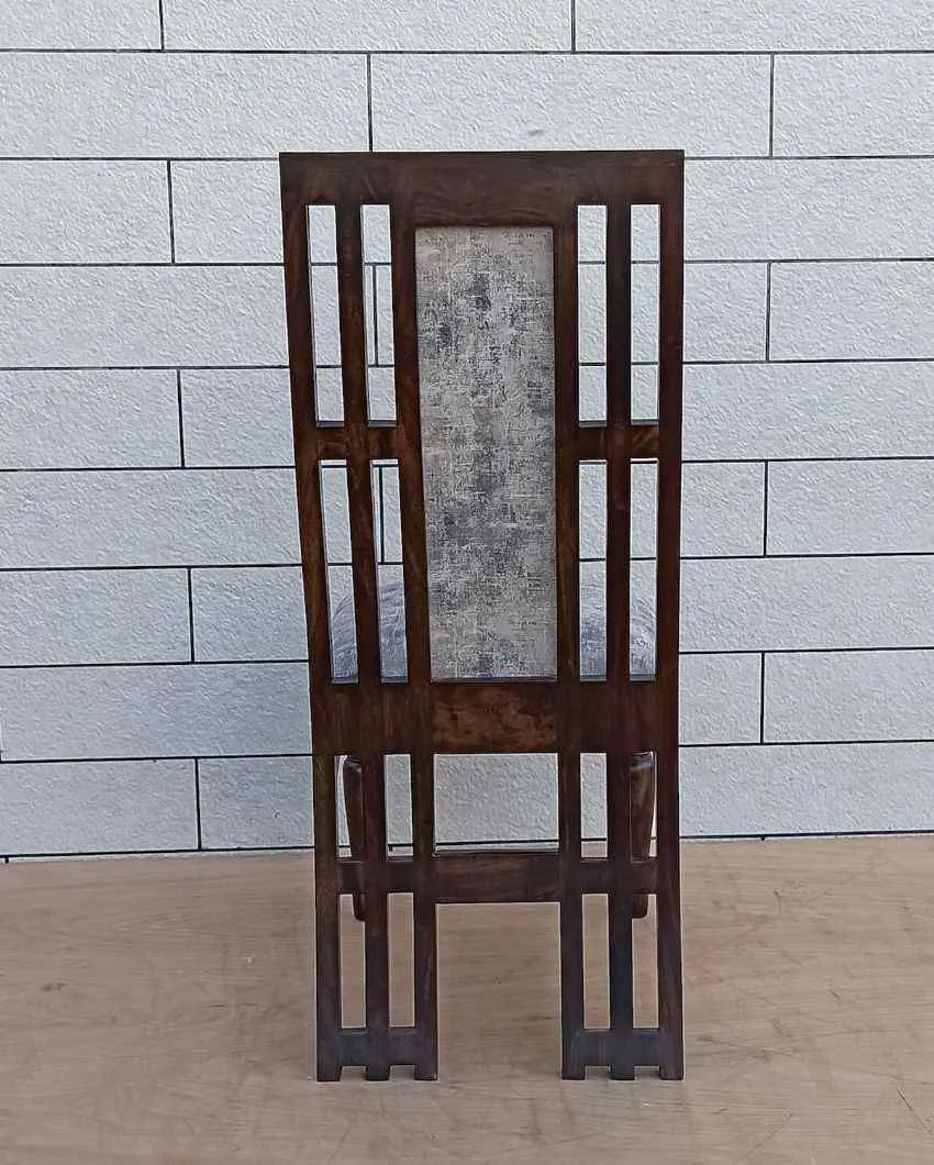 Alexa Sheesham Wood And Swed Dining Chair | 18 x 18 x 43 inches