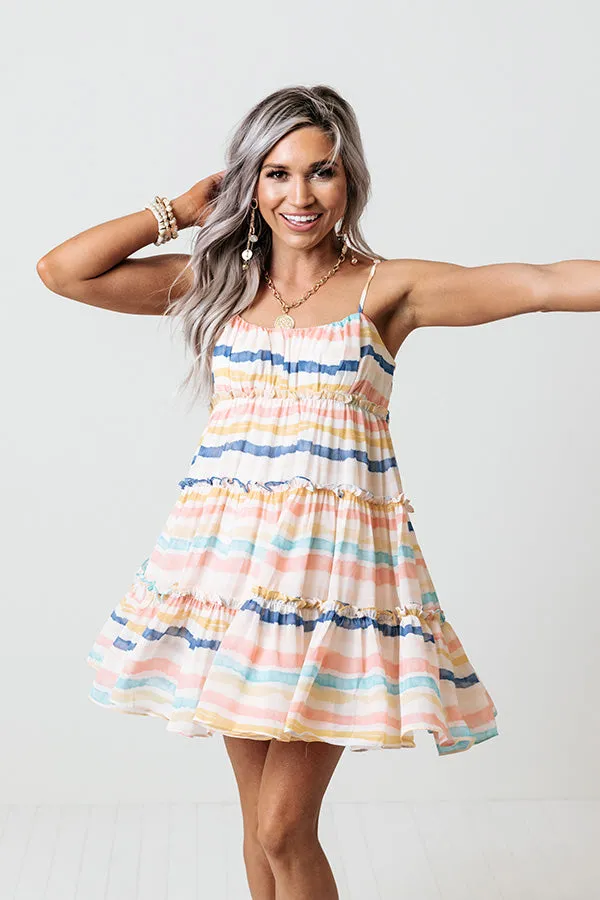 All The Hype Stripe Babydoll Dress