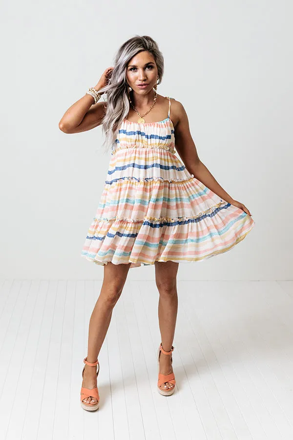 All The Hype Stripe Babydoll Dress