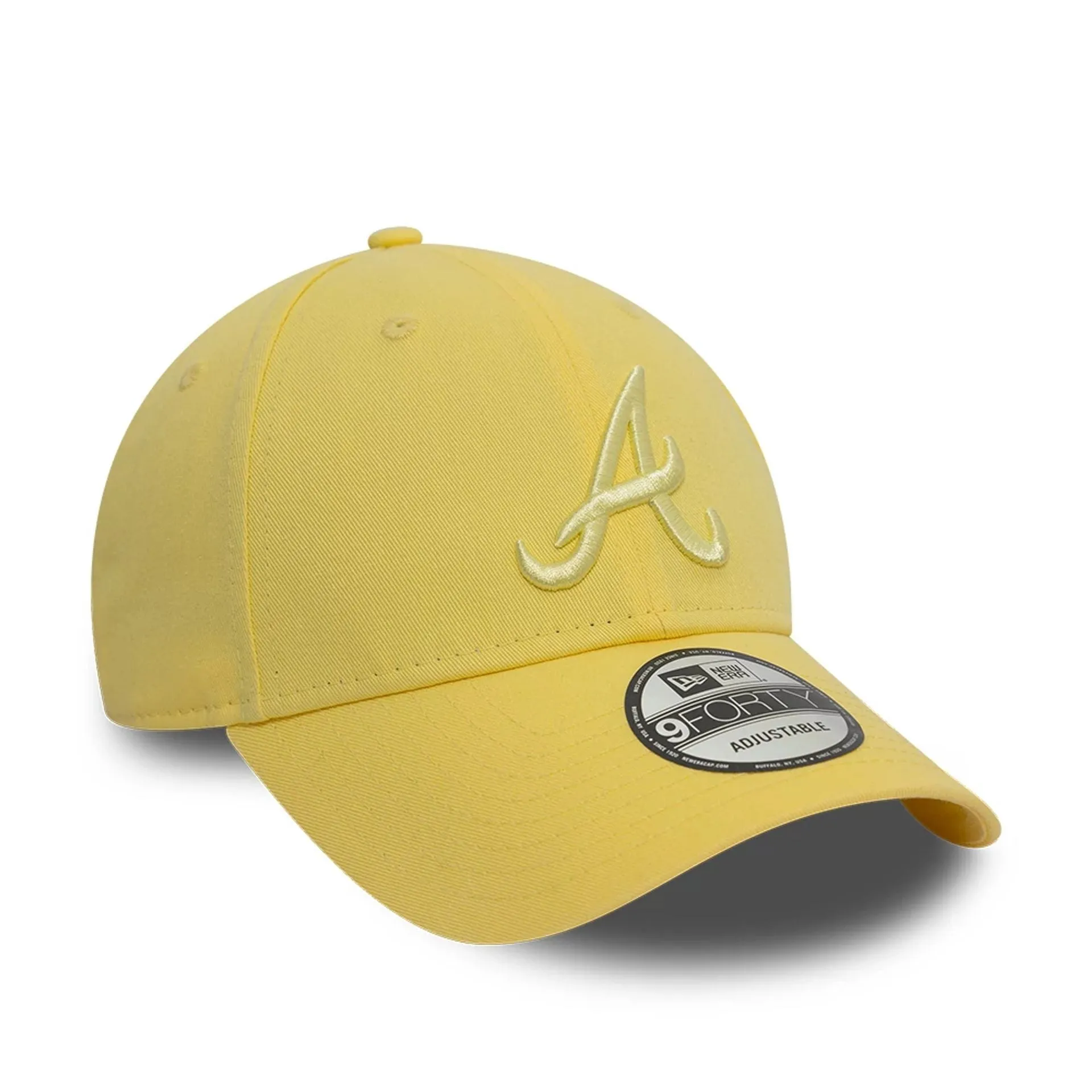 Atlanta Braves MLB Washed Pastel Pastel Yellow 9FORTY Adjustable Cap