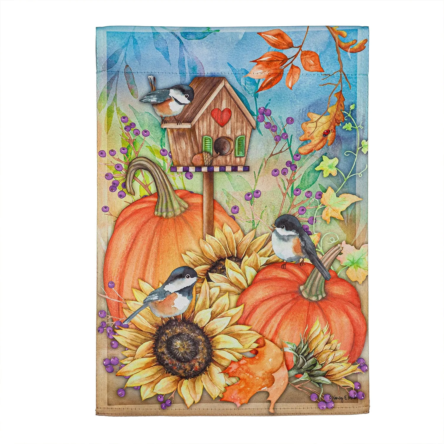 Autumn Greetings Double Sided Garden Flag