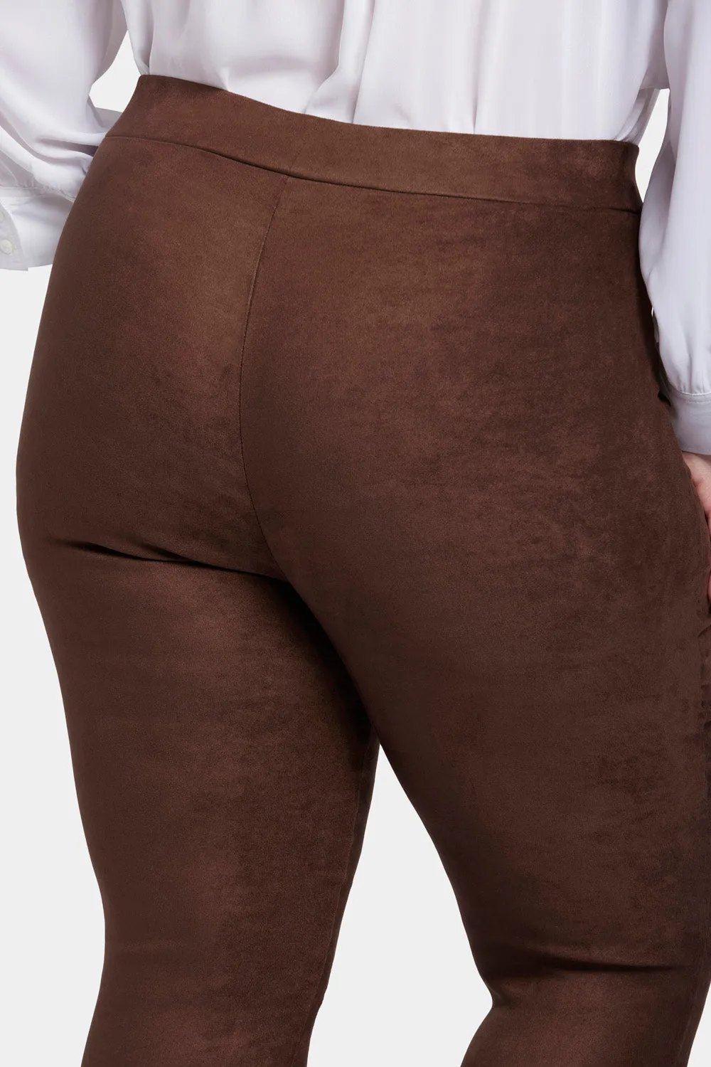 Basic Legging Pants In Plus Size - Dark Chocolate