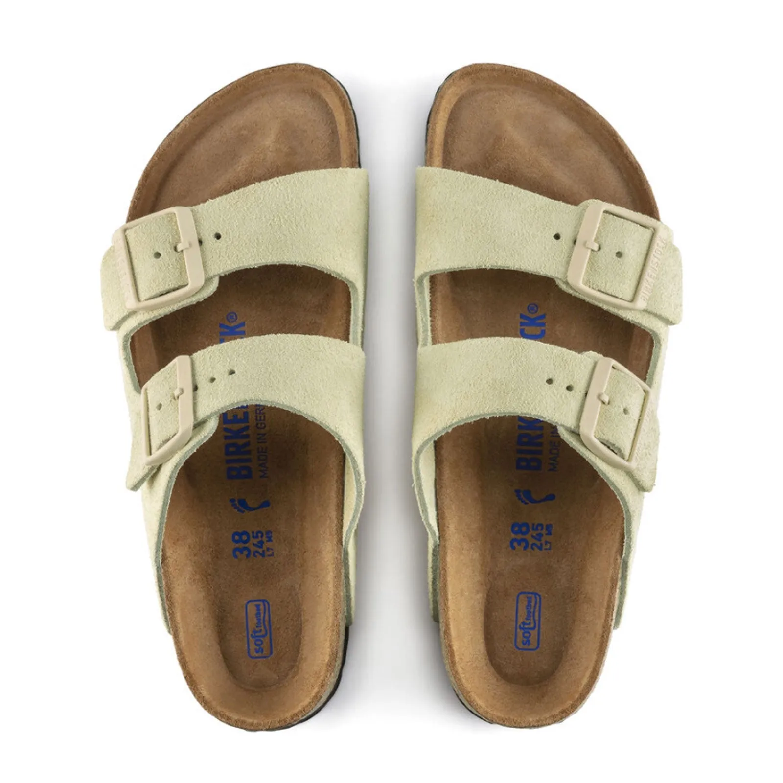 Birkenstock Arizona Narrow Soft Footbed Slide Sandal (Women) - Almond Suede