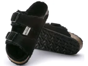 Birkenstock: Arizona Shearling in Black