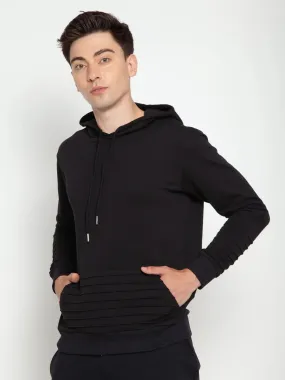 Black Pinstripe Hoodie