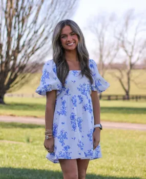 Blue Charm Babydoll Dress