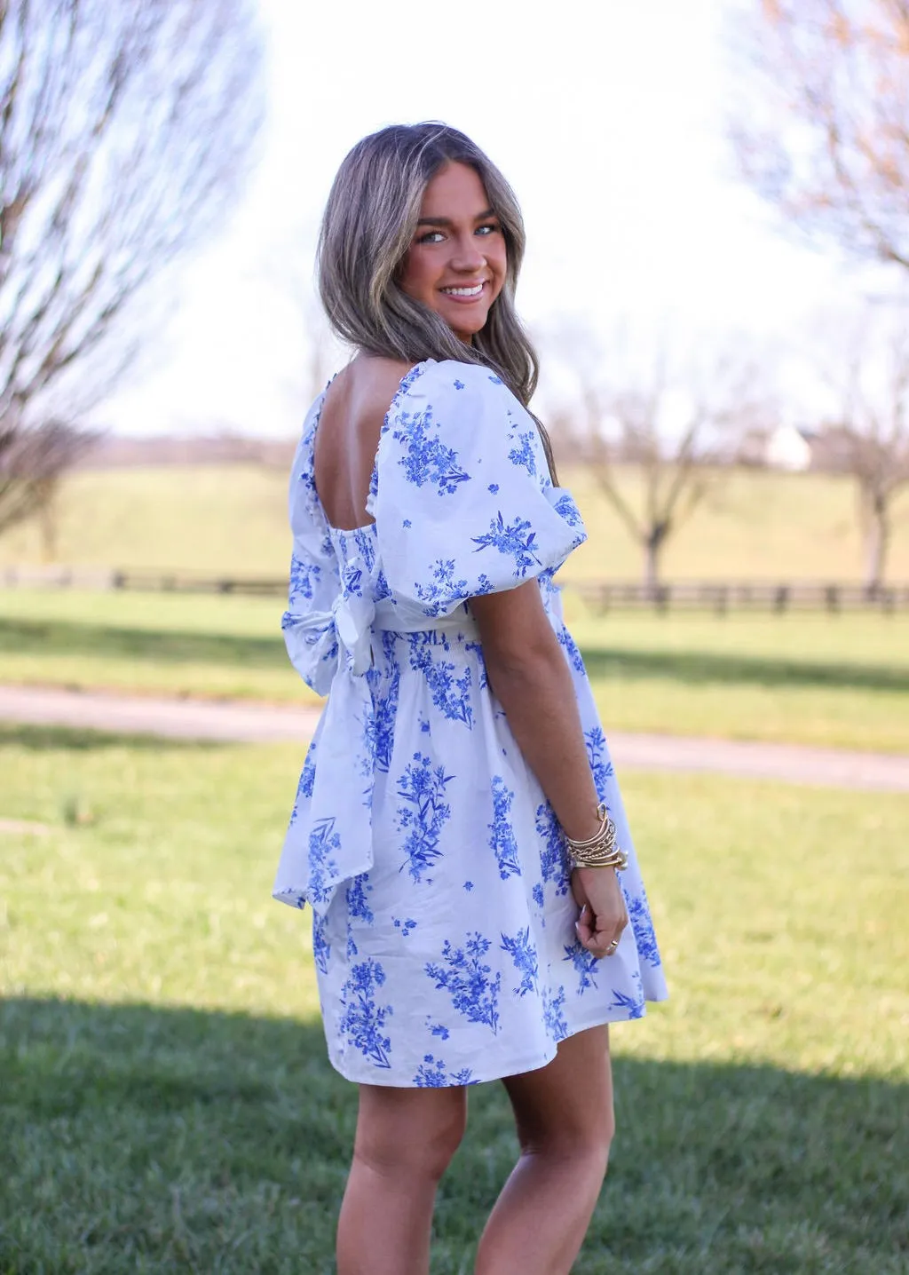 Blue Charm Babydoll Dress