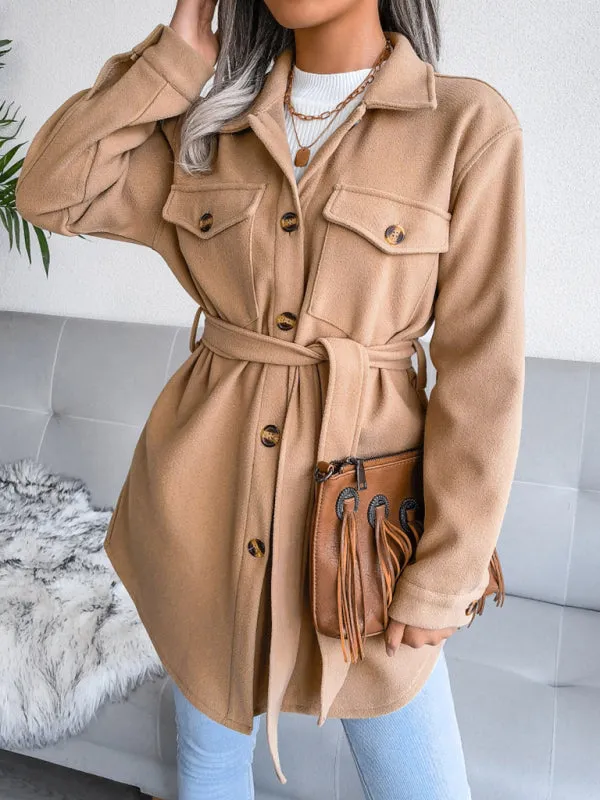 Bohemian Cozy Double Breasted Collared Jacket