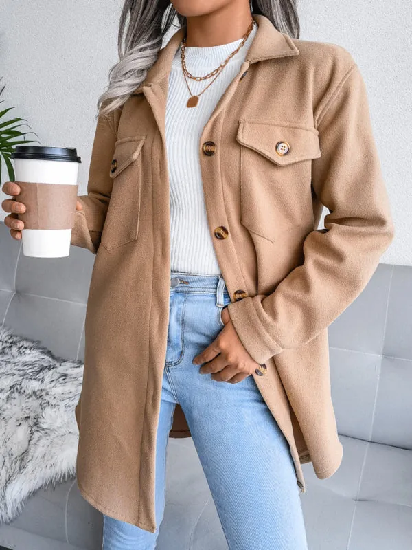 Bohemian Cozy Double Breasted Collared Jacket