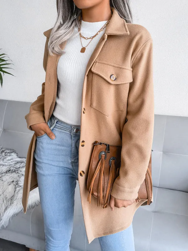 Bohemian Cozy Double Breasted Collared Jacket