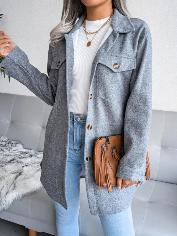 Bohemian Cozy Double Breasted Collared Jacket