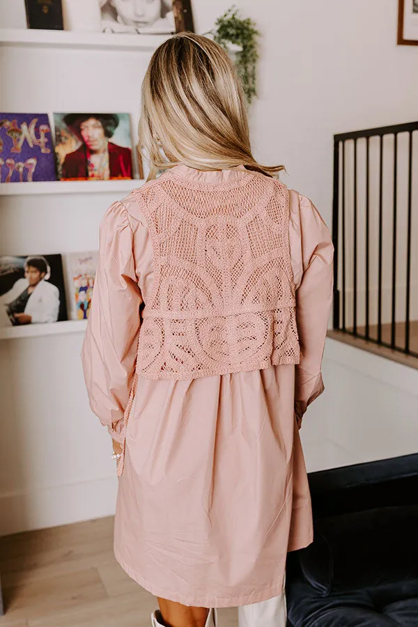 Boho Belle Two Piece Mini Dress in Blush