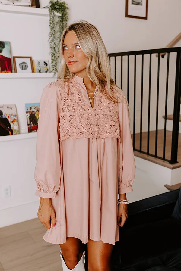 Boho Belle Two Piece Mini Dress in Blush