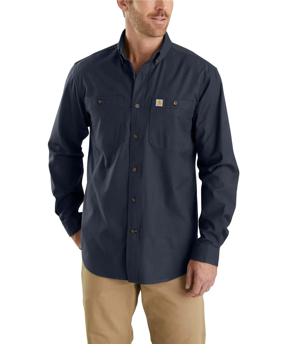 Carhartt Rugged Flex Rigby Long Sleeve Work Shirt - Navy