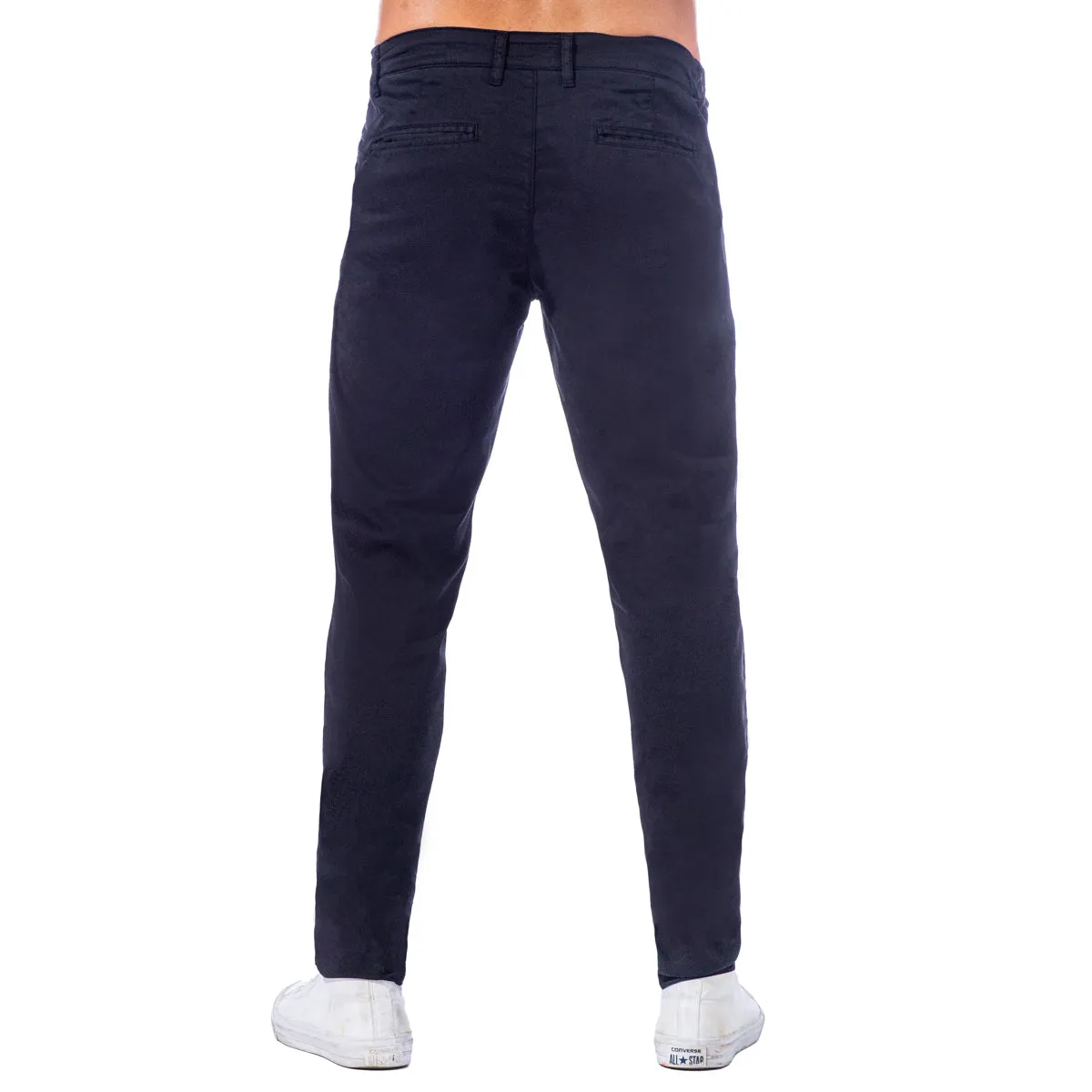 Chino Pants w/ Drawstring Waist - Black