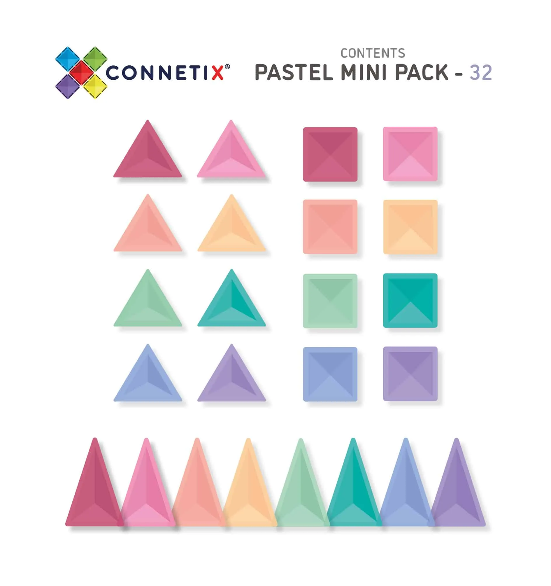 Connetix Pastel Mini Pack 32 pc