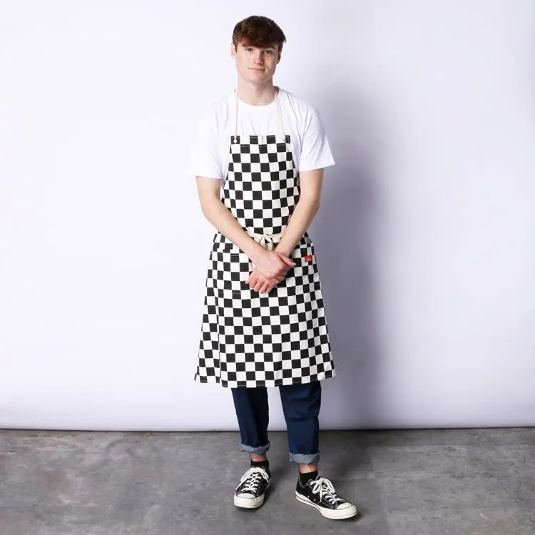 Cookman Long Apron - Checker : Black