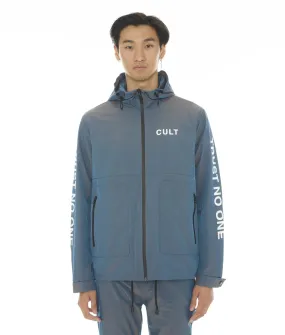 Cult Of Individuality - "Nylon Jacket Blue Rain Windbreaker" - Weatherproof Nylon Sportswear