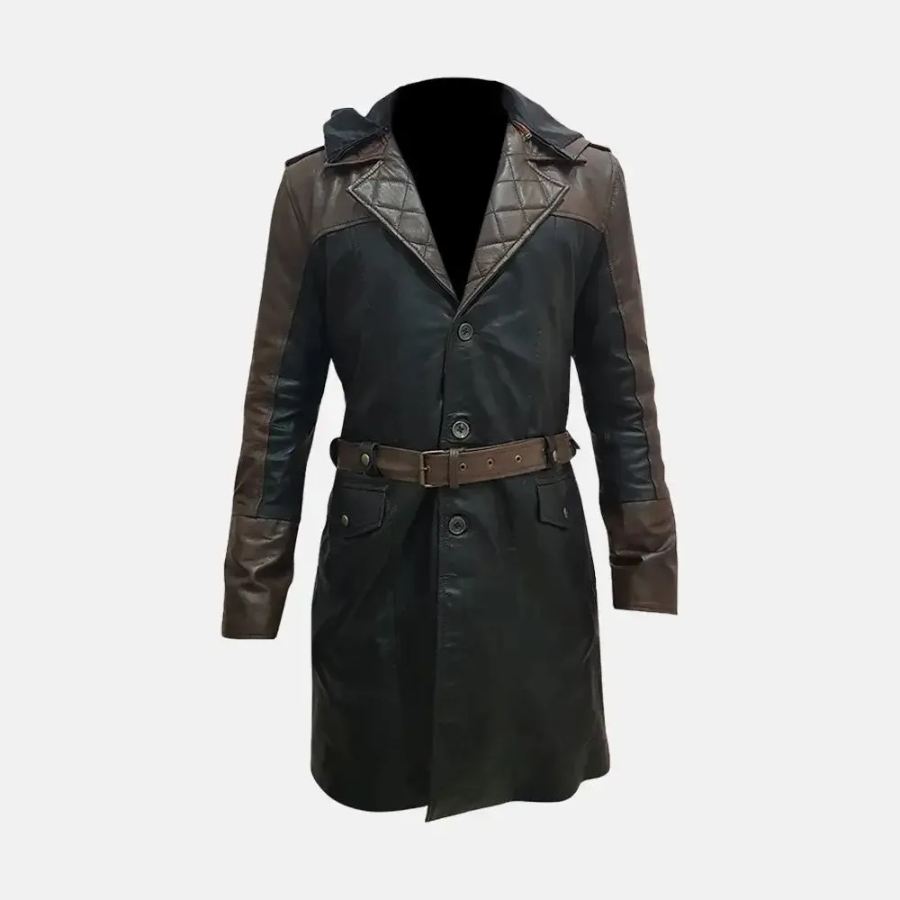 Dark Drifter Long Leather Coat