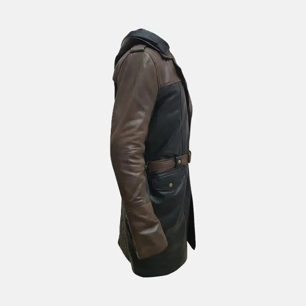 Dark Drifter Long Leather Coat