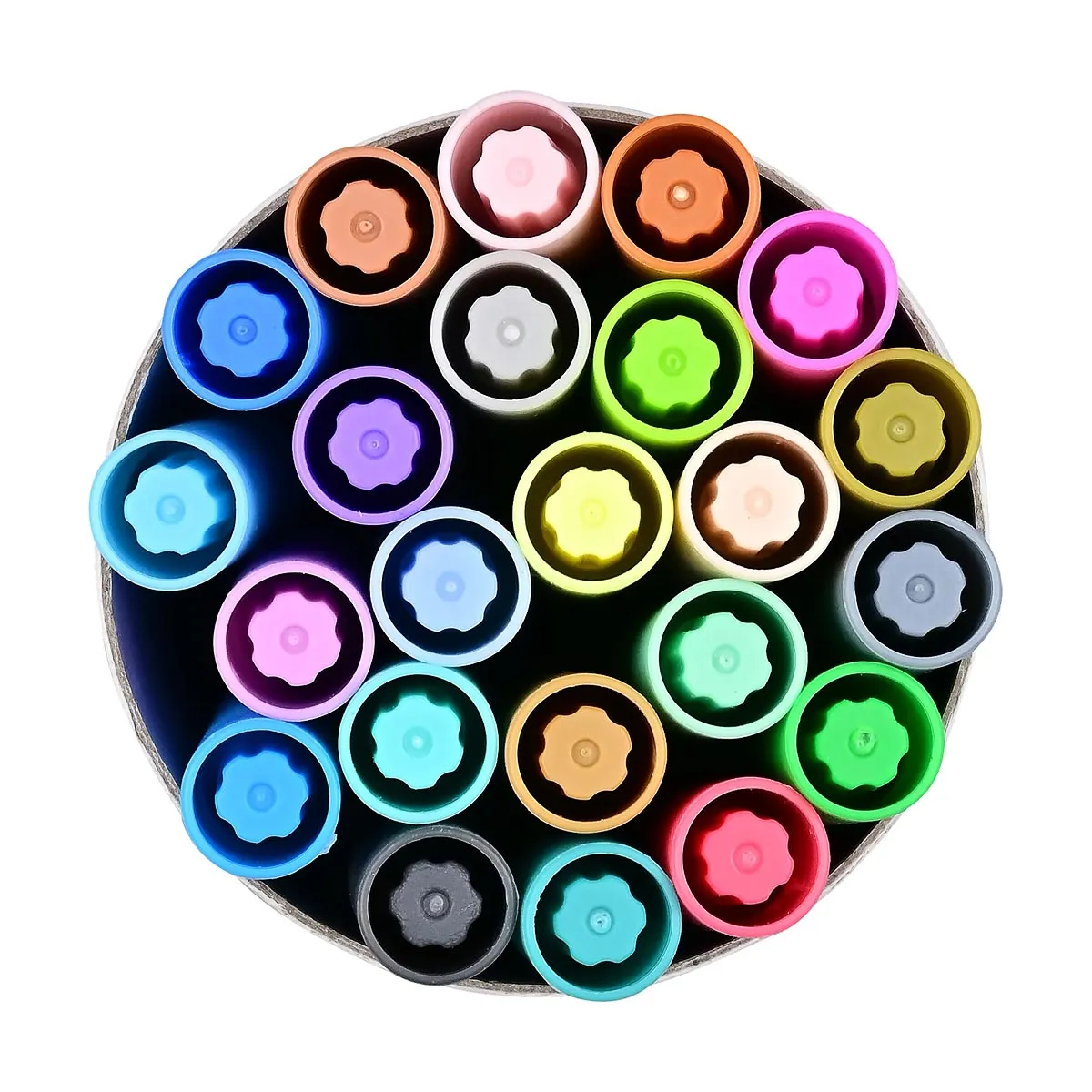 Dual-Tip Pastel Markers - 24 Colours