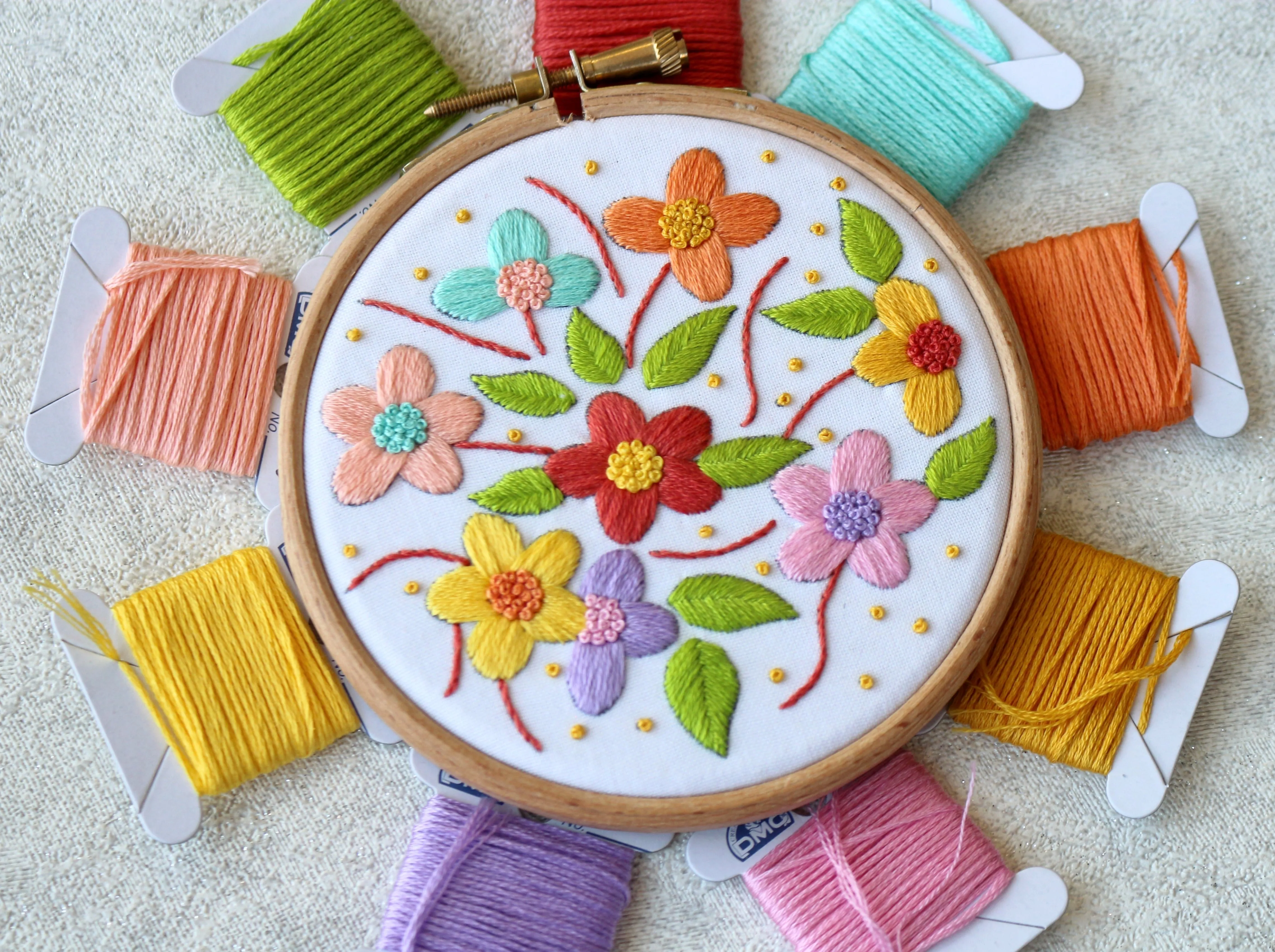 Floral Embroidery Pattern (PDF)