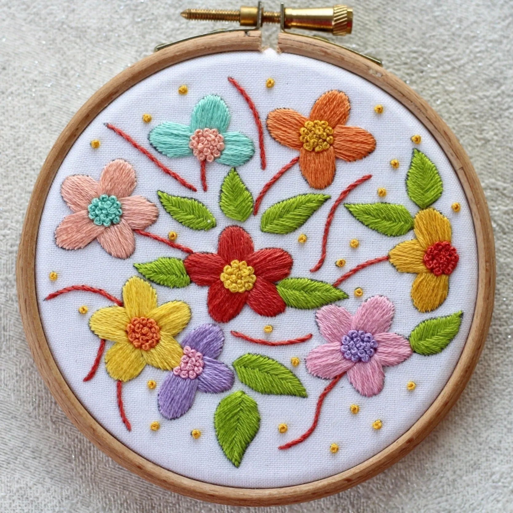 Floral Embroidery Pattern (PDF)