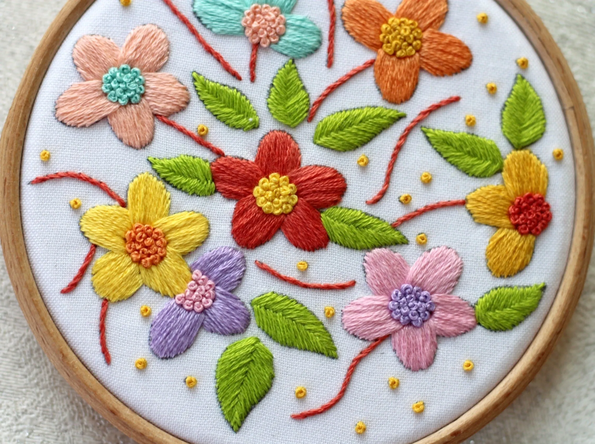 Floral Embroidery Pattern (PDF)