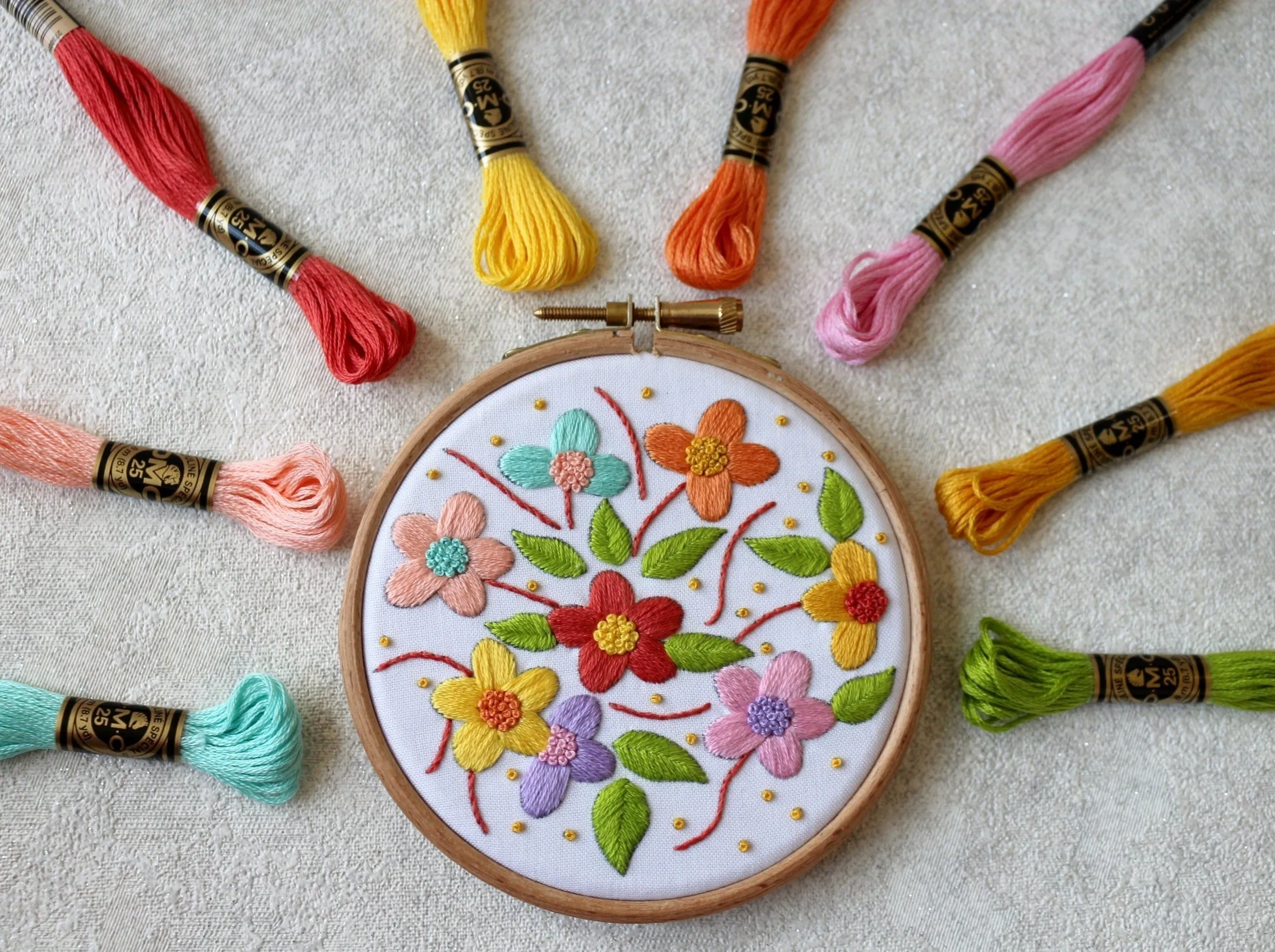 Floral Embroidery Pattern (PDF)