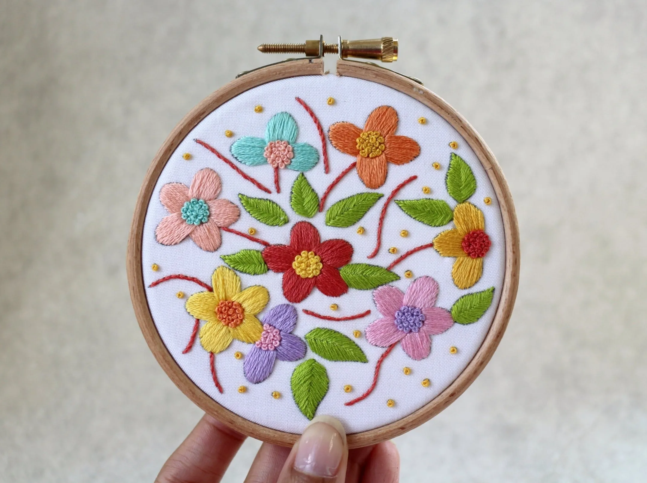 Floral Embroidery Pattern (PDF)