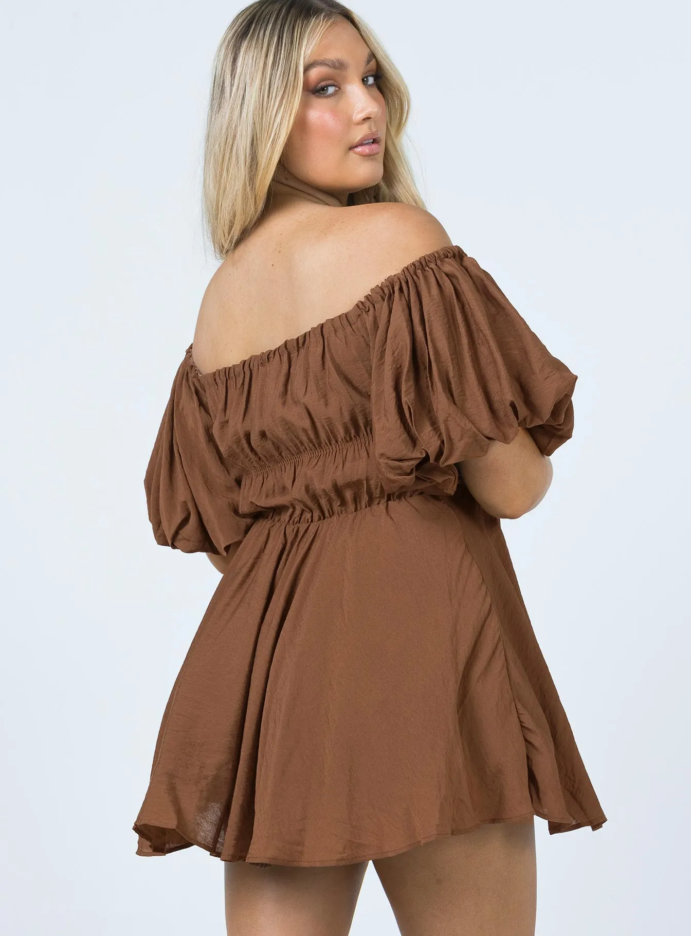 Halton Mini Dress Brown