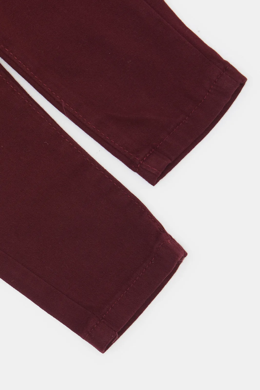 Infant Boys Burgundy Chino Pants