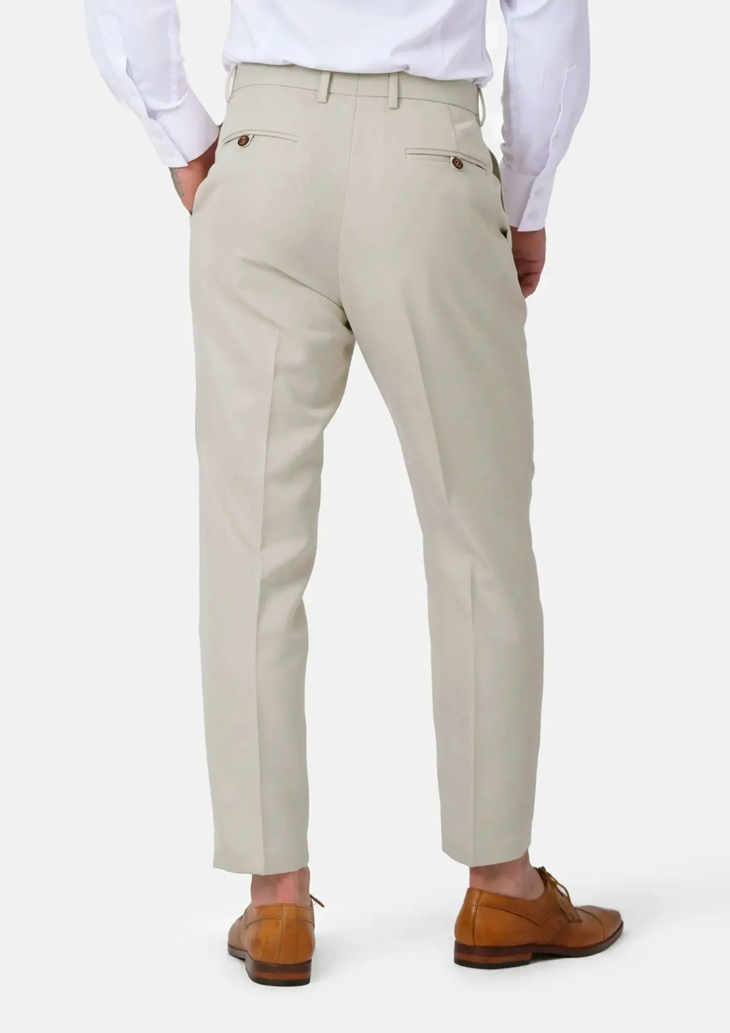 Ivory Cotton Chino Pants