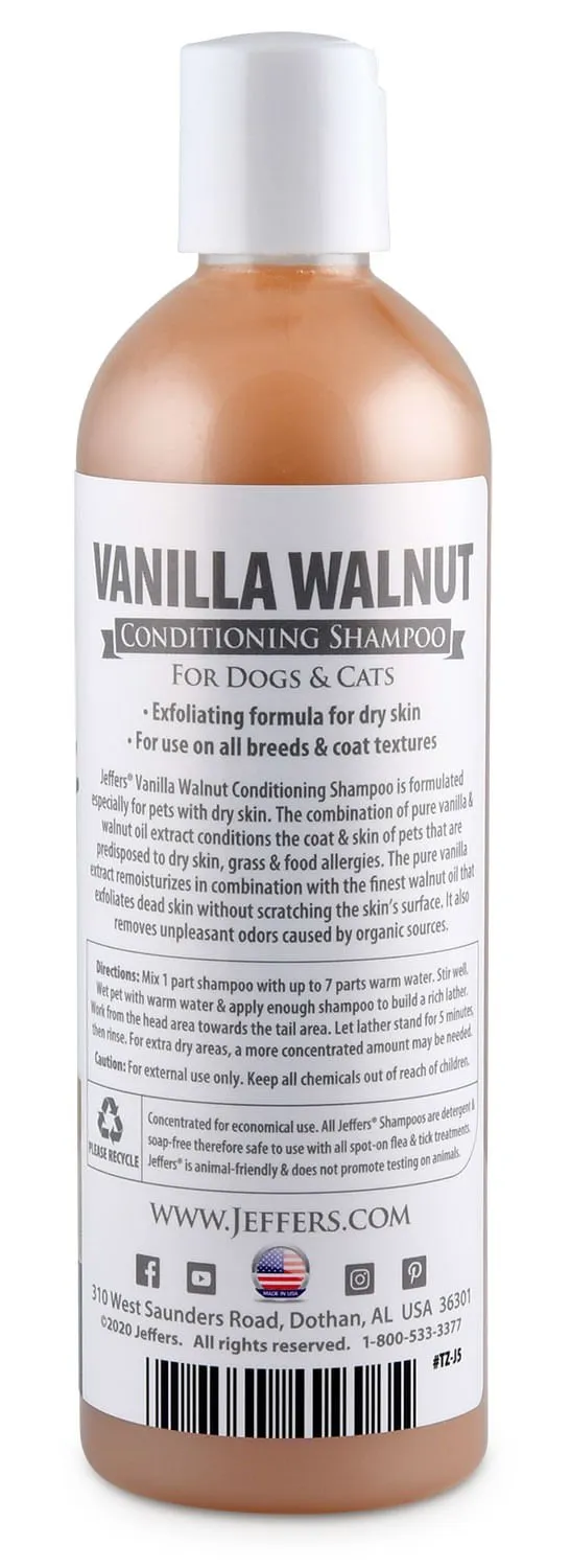 Jeffers Vanilla Walnut Conditioning Pet Shampoo