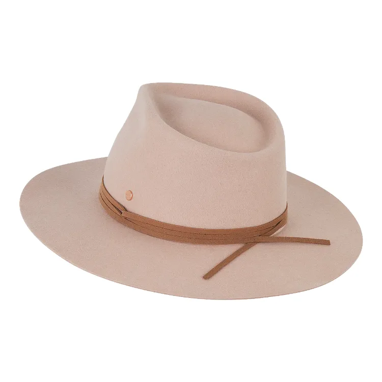 Kooringal Ladies Wide Brim Fedora Alice - Light Apricot