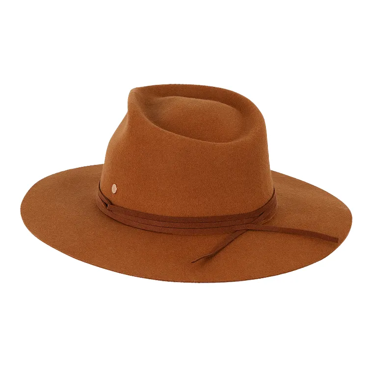 Kooringal Ladies Wide Brim Fedora Alice - Tan