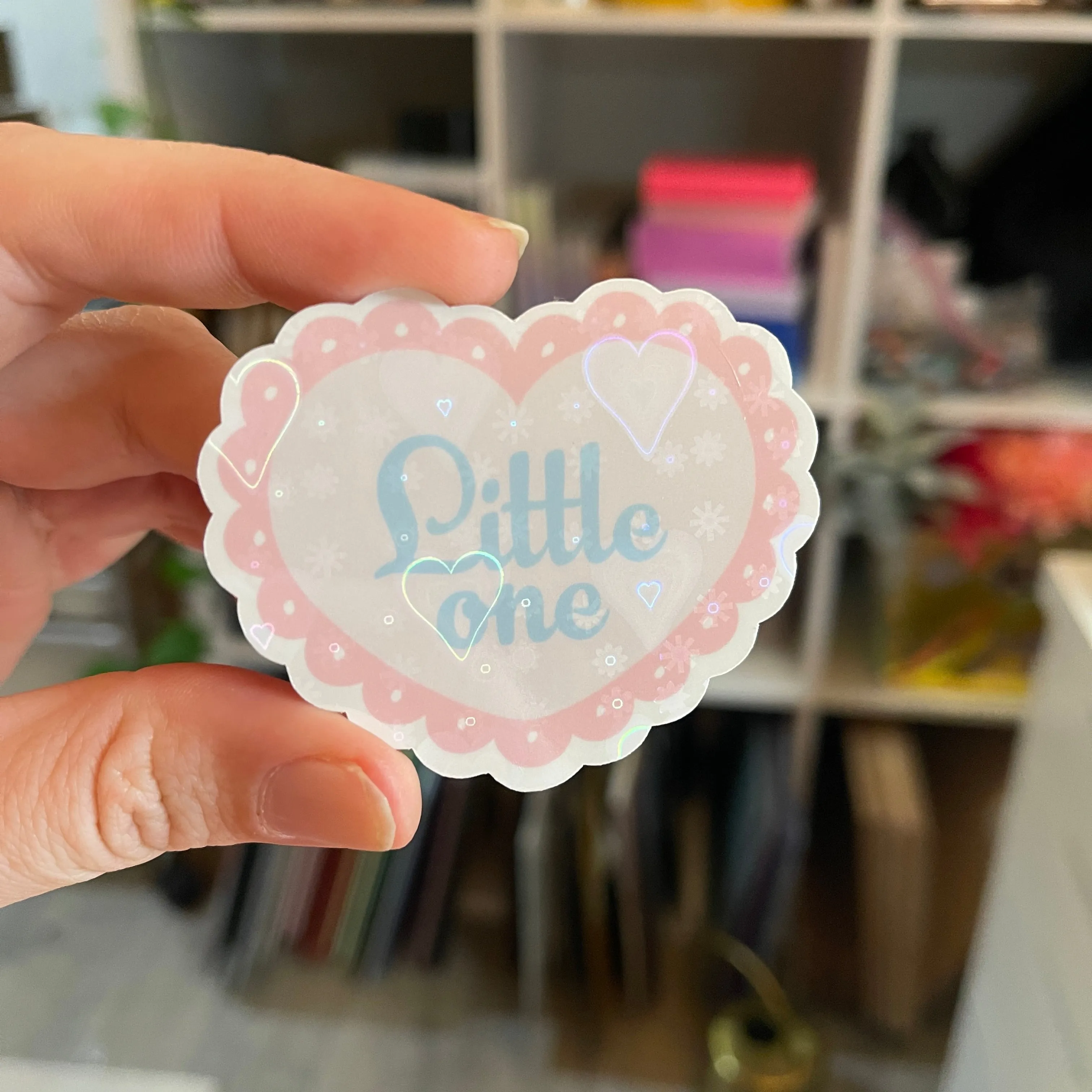 Little One Pastel Heart - Vinyl Sticker