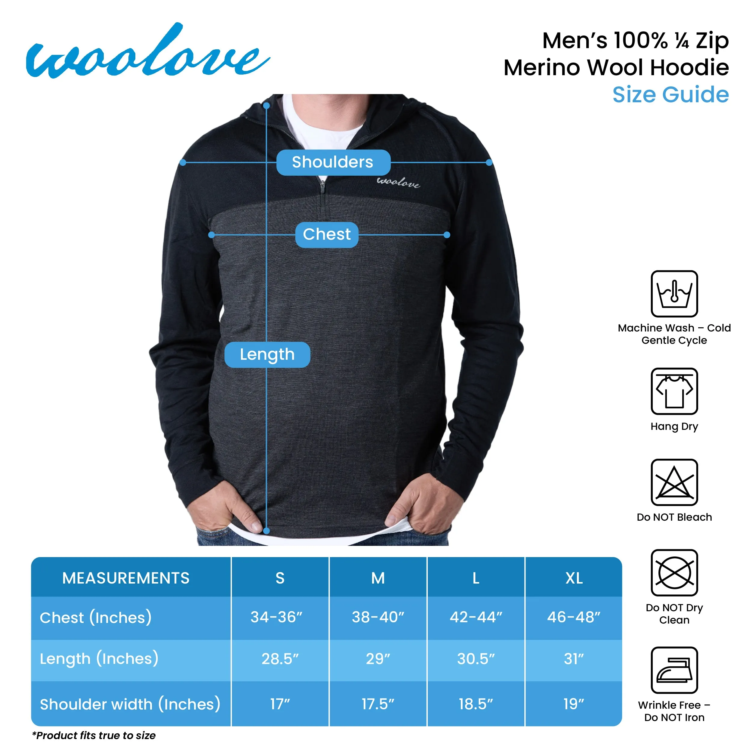 Men's 1/4 Zip Hoodie Pullover