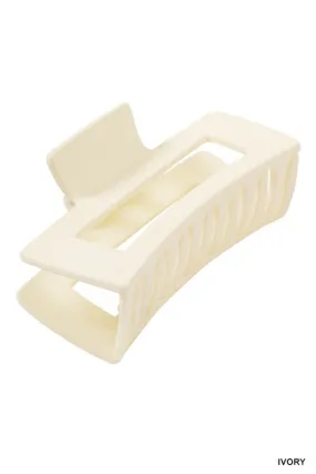 Mina Rectangular Claw Clip - Ivory