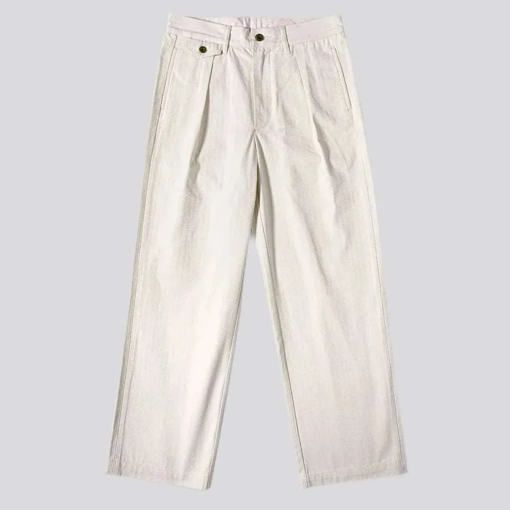 Monochrome chino men's denim pants