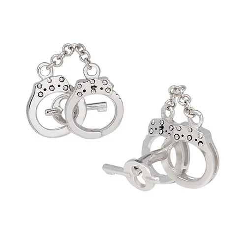 Moving Handcuff Sterling Silver Cufflinks