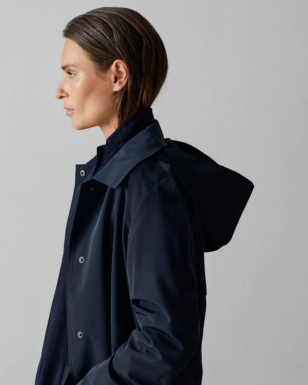 Navy Iconic Cashmere Double Coat